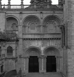 Titelbild: Südquerhausfassade (Puerta de las Platerias), Kathedrale von Santiago de Compostela.